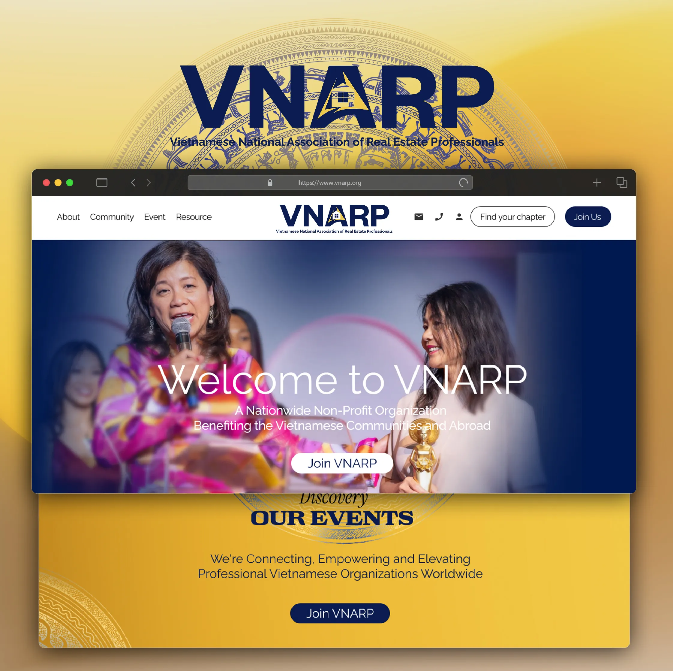 VNARP website design and development
