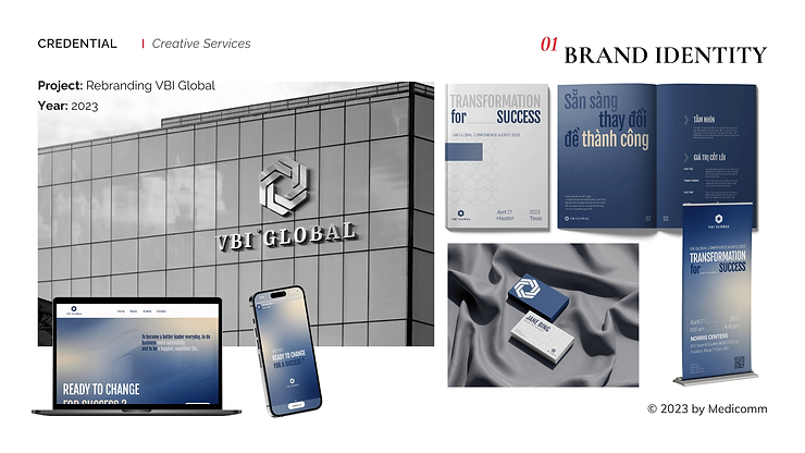 Close-up view of branding materials including logo designs and color palettes